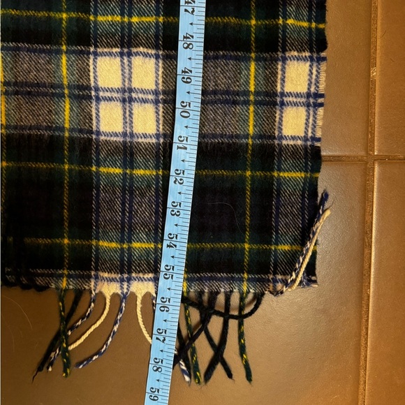 SCOTTISH EXPERIENCE LAMBSWOOL Highland Tartan Clan Plaid Scarf Fringe Blue White - Picture 10 of 12